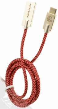 Nillkin Chic opletený USB kabel s USB Type-C konektorem pro mobilní telefon, mobil, smartphone, tablet červená (red) balení