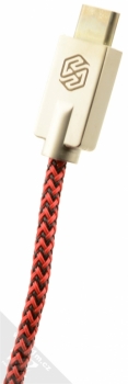 Nillkin Chic opletený USB kabel s USB Type-C konektorem pro mobilní telefon, mobil, smartphone, tablet červená (red) Type-C konektor