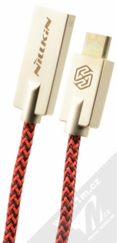 Nillkin Chic opletený USB kabel s USB Type-C konektorem pro mobilní telefon, mobil, smartphone, tablet červená (red)