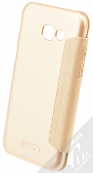 Nillkin Sparkle flipové pouzdro pro Samsung Galaxy A5 (2017) zlatá (gold) zezadu