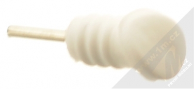 Ochranná pryžová krytka microUSB konektoru a sluchátkového konektoru 3.5mm pro mobilní telefon, mobil, smartphone, tablet bílá (white) sluchátkový konektor zepředu