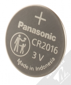 Panasonic knoflíkové baterie CR2016 6ks stříbrná (silver) zepředu