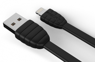 Remax Dream plochý USB kabel s Apple Lightning konektorem pro Apple iPhone, iPad, iPod černá (black) konektory