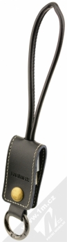 Remax Western kožený USB kabel s Apple Lightning konektorem pro Apple iPhone, iPad, iPod černá (black)