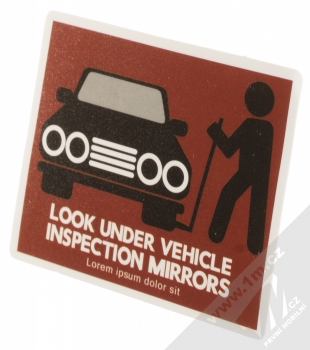 Samolepka Inspekce podvozku vozidel pomocí zrcadel 1