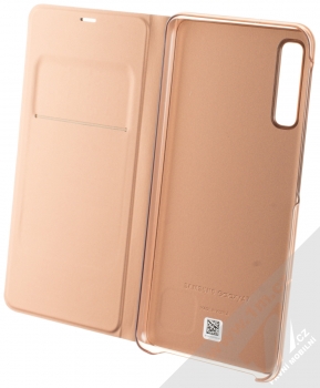 Samsung EF-WA750PF Wallet Cover originální flipové pouzdro pro Samsung Galaxy A7 (2018) zlatá (gold) otevřené