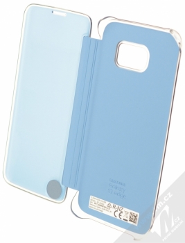 Samsung EF-ZG935CL Clear View Cover originální flipové pouzdro pro Samsung Galaxy S7 Edge modrá (blue) otevřené