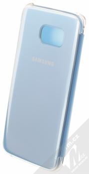 Samsung EF-ZG935CL Clear View Cover originální flipové pouzdro pro Samsung Galaxy S7 Edge modrá (blue) zezadu