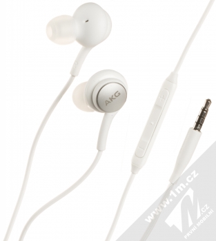 Samsung EO-IG955BW originální stereo headset AKG s tlačítkem a konektorem Jack 3,5mm bílá (white)