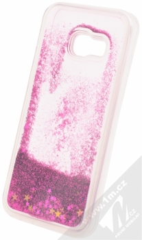 Sligo Liquid Glitter Full ochranný kryt s přesýpacím efektem třpytek pro Samsung Galaxy A3 (2017) sytě růžová (hot pink) animace 4