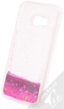 Sligo Liquid Glitter Full ochranný kryt s přesýpacím efektem třpytek pro Samsung Galaxy A3 (2017) sytě růžová (hot pink) animace 5
