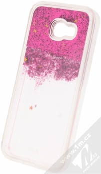 Sligo Liquid Glitter Full ochranný kryt s přesýpacím efektem třpytek pro Samsung Galaxy A5 (2017) sytě růžová (hot pink) animace 1