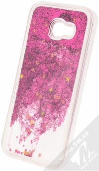 Sligo Liquid Glitter Full ochranný kryt s přesýpacím efektem třpytek pro Samsung Galaxy A5 (2017) sytě růžová (hot pink) animace 2