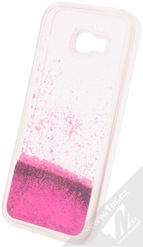 Sligo Liquid Glitter Full ochranný kryt s přesýpacím efektem třpytek pro Samsung Galaxy A5 (2017) sytě růžová (hot pink) animace 5