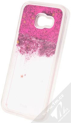Sligo Liquid Glitter Full ochranný kryt s přesýpacím efektem třpytek pro Samsung Galaxy A5 (2017) sytě růžová (hot pink)