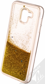 Sligo Liquid Glitter Full ochranný kryt s přesýpacím efektem třpytek pro Samsung Galaxy J6 (2018) zlatá (gold) animace 5
