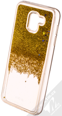 Sligo Liquid Glitter Full ochranný kryt s přesýpacím efektem třpytek pro Samsung Galaxy J6 (2018) zlatá (gold)