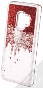 Sligo Liquid Glitter Full ochranný kryt s přesýpacím efektem třpytek pro Samsung Galaxy S9 červená (red) animace 1