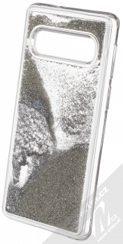 Sligo Liquid Pearl Full ochranný kryt s přesýpacím efektem třpytek pro Samsung Galaxy S10 stříbrná (silver) animace 4