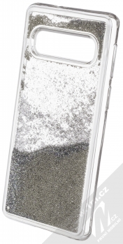 Sligo Liquid Pearl Full ochranný kryt s přesýpacím efektem třpytek pro Samsung Galaxy S10 stříbrná (silver) animace 5