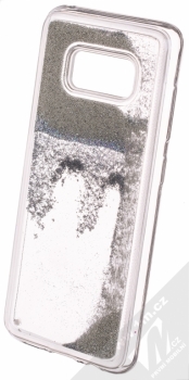 Sligo Liquid Pearl Full ochranný kryt s přesýpacím efektem třpytek pro Samsung Galaxy S8 stříbrná (silver) animace 2