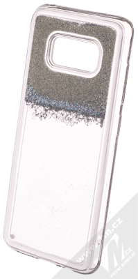 Sligo Liquid Pearl Full ochranný kryt s přesýpacím efektem třpytek pro Samsung Galaxy S8 stříbrná (silver)