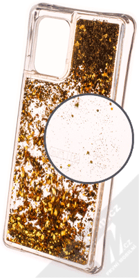 Sligo Liquid Sparkle Full ochranný kryt s přesýpacím efektem třpytek pro Samsung Galaxy S10 Lite zlatá (gold)