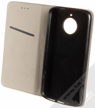 Sligo Smart Magnet flipové pouzdro pro Moto E4 Plus černá (black) otevřené