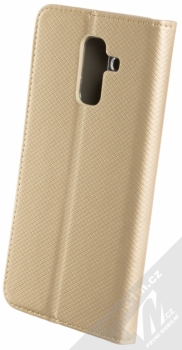 Sligo Smart Magnet flipové pouzdro pro Samsung Galaxy A6 Plus (2018) zlatá (gold) zezadu