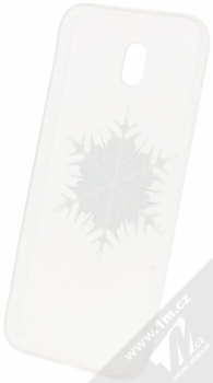 Sligo Trendy Snowflake TPU ochranný kryt s motivem pro Samsung Galaxy J5 (2017) průhledná (transparent) zepředu
