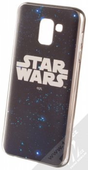 Star Wars Titulní Logo 003 TPU pokovený ochranný silikonový kryt s motivem pro Samsung Galaxy J6 (2018) tmavě modrá stříbrná (dark blue silver)