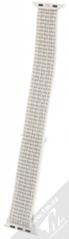 Tactical Nylon Strap textilní pásek na zápěstí pro Apple Watch 38mm, Watch 40mm bílá (white) zezadu