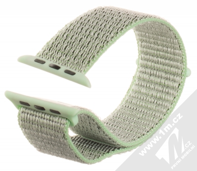 Tactical Nylon Strap textilní pásek na zápěstí pro Apple Watch 42mm, Watch 44mm mátově zelená (mint green)