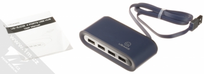 USAMS 4 Ports USB Hub rozbočovač na 4xUSB výstup tmavě modrá (dark blue) balení