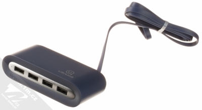 USAMS 4 Ports USB Hub rozbočovač na 4xUSB výstup tmavě modrá (dark blue) komplet