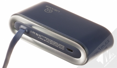USAMS 4 Ports USB Hub rozbočovač na 4xUSB výstup tmavě modrá (dark blue) zezadu