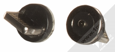 USAMS U59 Rotatable Magnetic Charging Cable USB kabel s otočným magnetickým pinovým konektorem a samostatnou magnetickou záslepkou s Apple Lightning konektorem černá (black) záslepka
