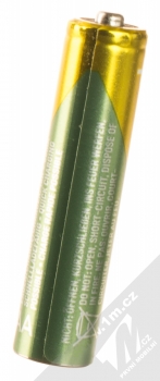 Varta Recharge Accu Recycled nabíjecí mikrotužkové baterie AAA HR03 800mAh 4ks zelená zlatá (green gold) detail zezadu