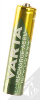 Varta Recharge Accu Recycled nabíjecí mikrotužkové baterie AAA HR03 800mAh 4ks zelená zlatá (green gold) detail