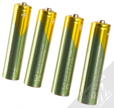 Varta Recharge Accu Recycled nabíjecí mikrotužkové baterie AAA HR03 800mAh 4ks zelená zlatá (green gold) zezadu