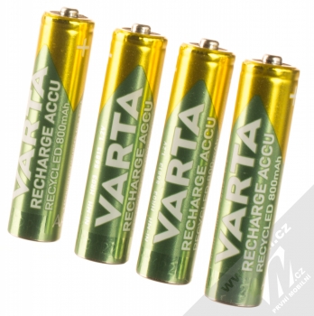 Varta Recharge Accu Recycled nabíjecí mikrotužkové baterie AAA HR03 800mAh 4ks zelená zlatá (green gold)