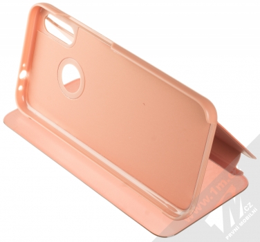 Vennus Clear View flipové pouzdro pro Xiaomi Redmi Note 7 růžová (pink) stojánek