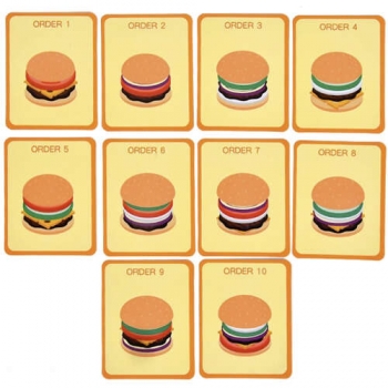 1Mcz SNA-3950 Dětský dřevěný hamburger vícebarevné (multicolored)