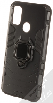 1Mcz Armor Ring odolný ochranný kryt s držákem na prst pro Samsung Galaxy M21 černá (black)
