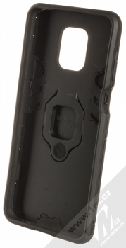1Mcz Armor Ring odolný ochranný kryt s držákem na prst pro Xiaomi Redmi Note 9 Pro, Redmi Note 9 Pro Max, Redmi Note 9S černá (black) zepředu