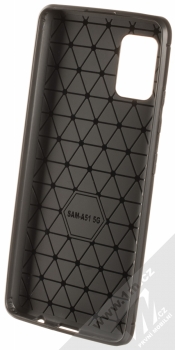 1Mcz Carbon TPU ochranný kryt pro Samsung Galaxy A51 5G černá (black) zepředu