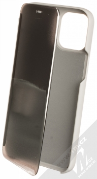 1Mcz Clear View flipové pouzdro pro Apple iPhone 12 Pro Max stříbrná (silver)