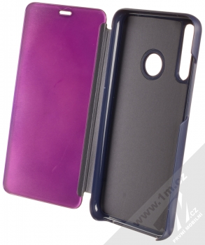 1Mcz Clear View flipové pouzdro pro Huawei P40 Lite E fialová (purple) otevřené