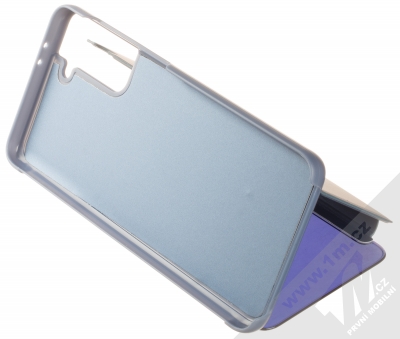 1Mcz Clear View flipové pouzdro pro Samsung Galaxy S21 Plus modrá (blue) stojánek