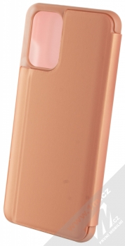 1Mcz Clear View flipové pouzdro pro Xiaomi Redmi Note 10, Redmi Note 10S růžová (pink) zezadu